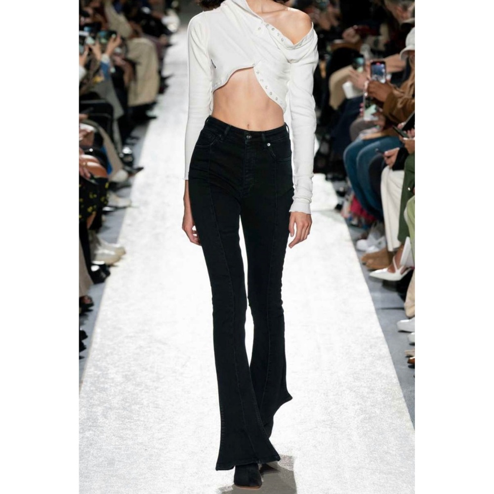 Y/PROJECT High-rise stretch trumpet jeans